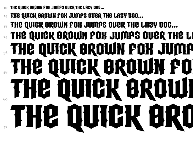Strings Theory font waterfall